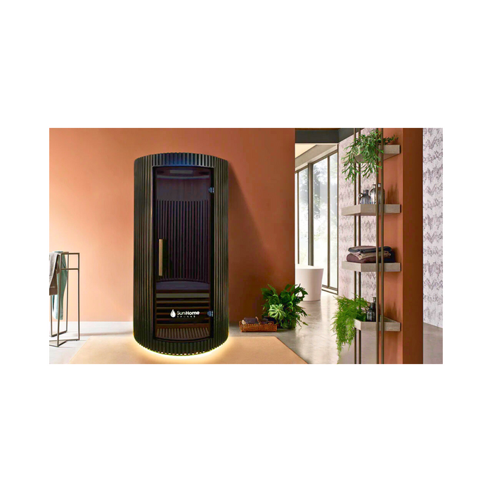 Sun Home Pod™ 1-Person Red Light & (Far) Infrared Sauna - Canadian Hemlock